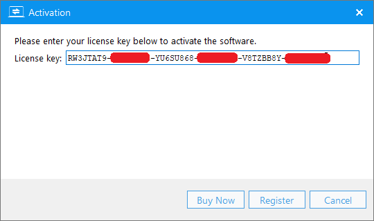 enter license code