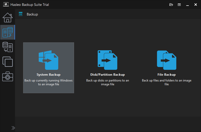 Click system backup