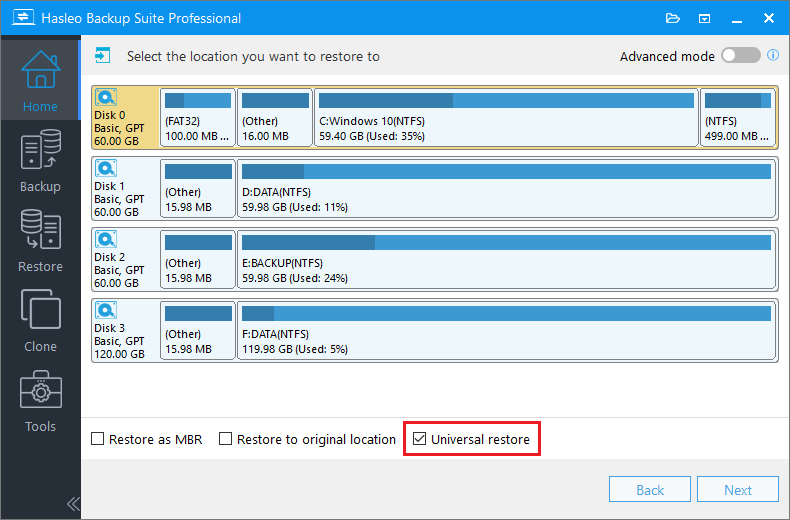 Universal Restore