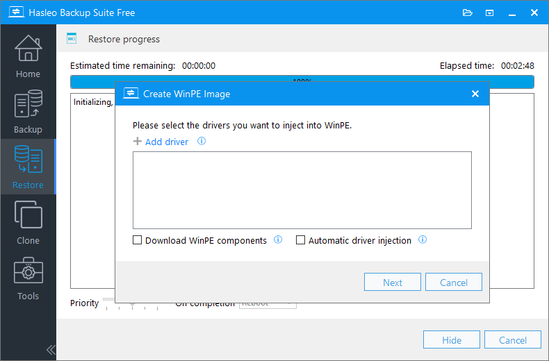 add winpe driver