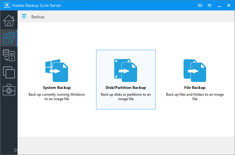 Select Disk/Partition Backup