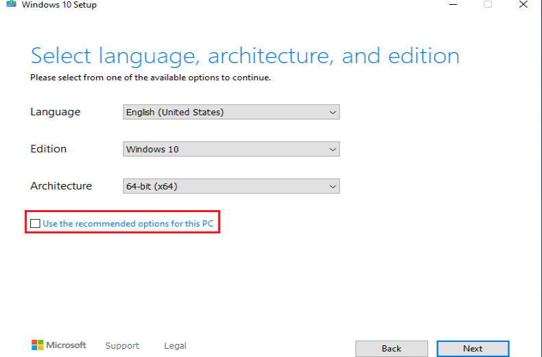 Choose language and architecture