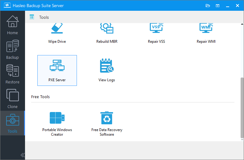 select pxe server