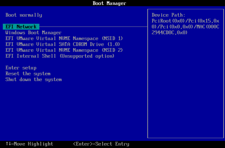 boot from network