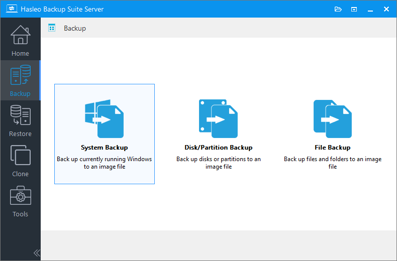 choose system backup