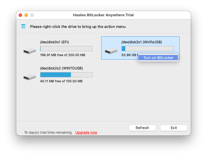 Encrypt Drive with BitLocker in macOS
