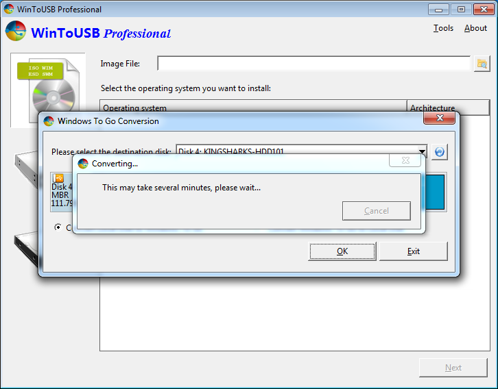 Windows To Go converting