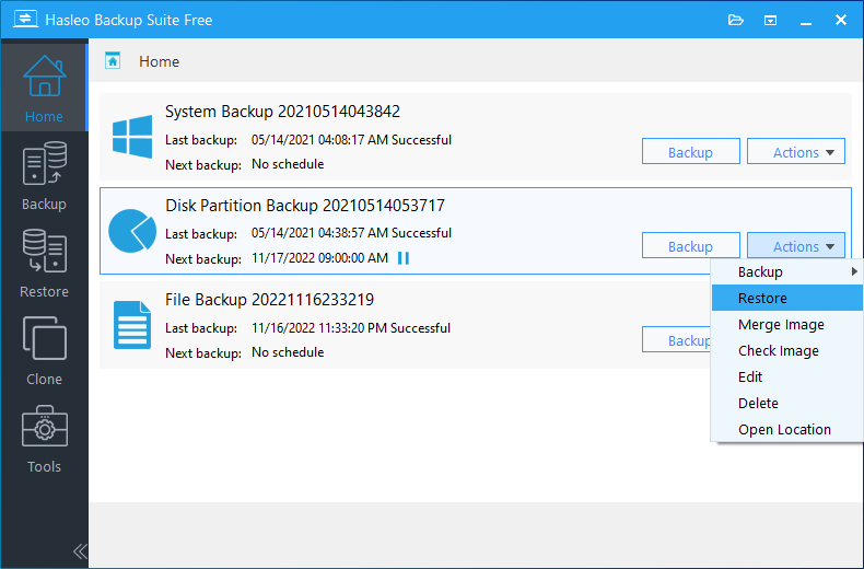 Hasleo Backup Suite 3.6 download the new version