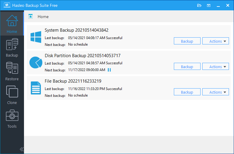 instal Hasleo Backup Suite Free