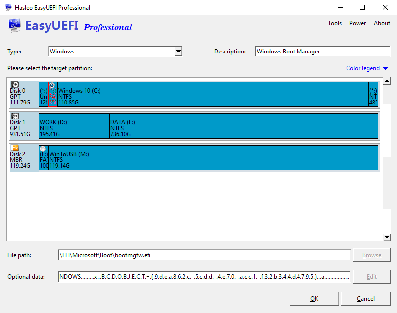 free instal EasyUEFI Windows To Go Upgrader Enterprise 3.9