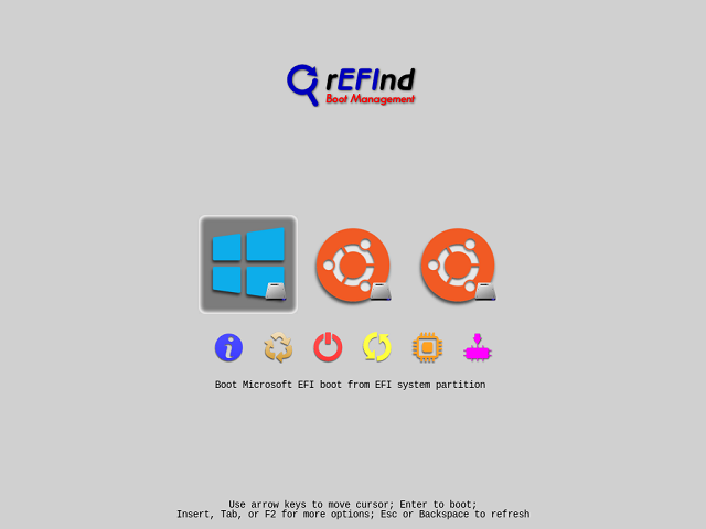 use refind for windows and mac