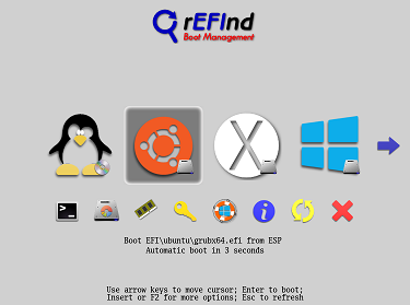 use refind for windows and mac