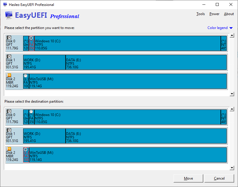 efi system partition new ssd