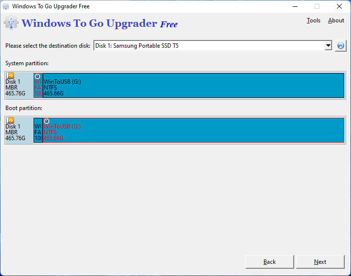 EasyUEFI Windows To Go Upgrader Enterprise 3.9 instaling