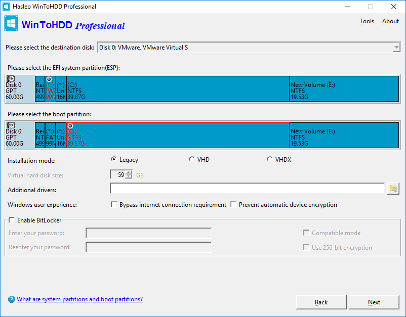 WinToHDD Professional / Enterprise 6.2 free instals
