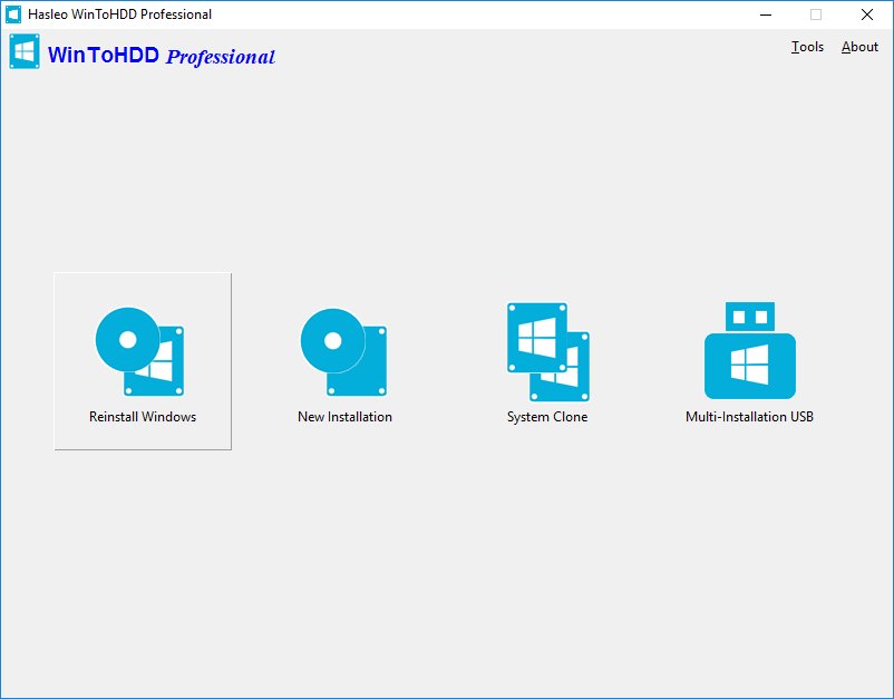 WinToHDD 5.0 Wintohdd-select-reinstall-action