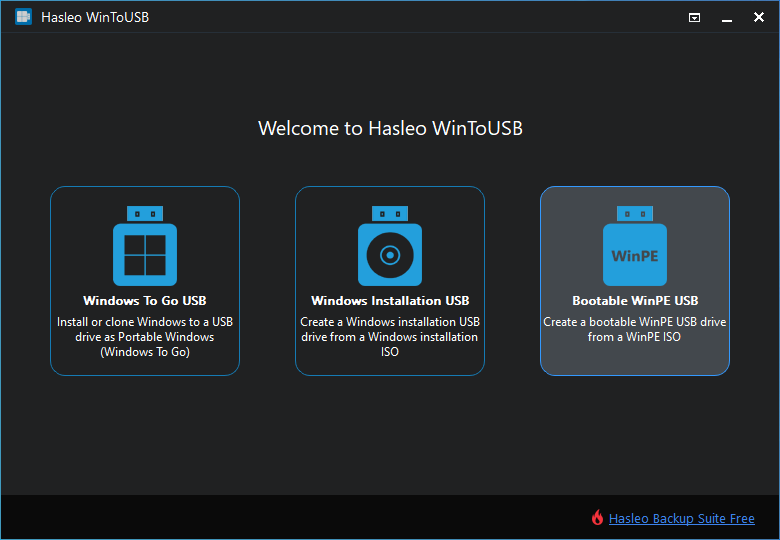 How To Create A Bootable Winpe Usb Drive With Hasleo Wintousb